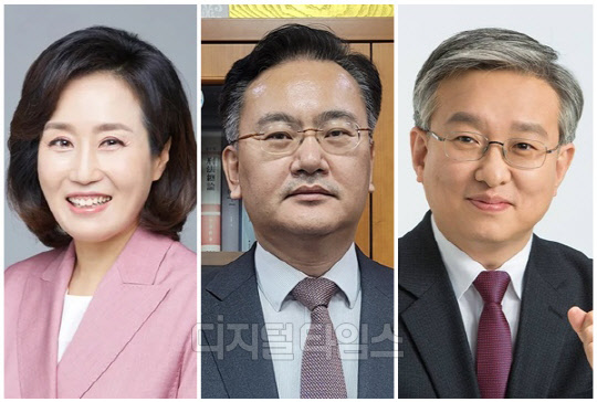 (왼쪽부터) 전주혜 국민의힘 원내대변인, 유상범 수석대변인, 권칠승 더불어민주당 수석대변인. <디지털타임스 DB>